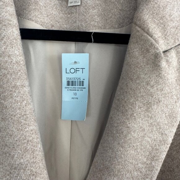 Brushed Herringbone Double Breasted Blazer 18 Petite - NEW - Picture 7 of 13